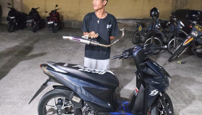 Tindakan Humanis, Timsus Dayok Mirah Polres Pematangsiantar Amankan Enam Sepeda Motor Knalpot Brong