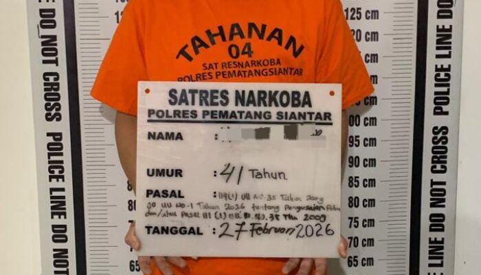 Duduk di Atas Motor di Jalan Penyabungan, Pria 41 Tahun Diringkus Polres Pematangsiantar dengan 4 Paket Sabu