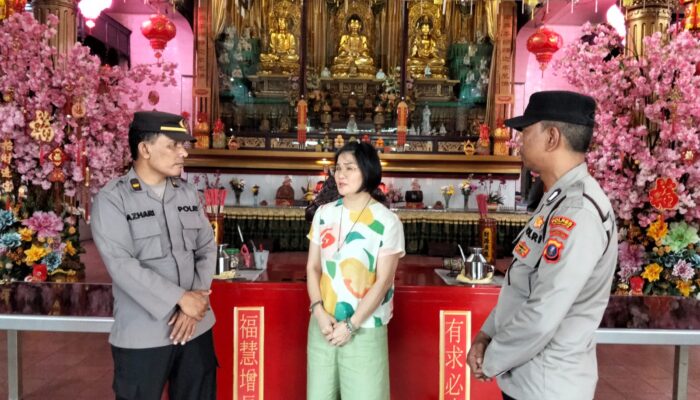 Perkuat Silaturahmi dan Cooling System, Sat Binmas Polres Pematangsiantar Sambangi Vihara Samiddha Bhagia
