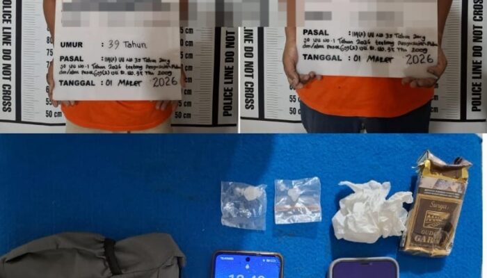 Sabu 2,32 Gram Disembunyikan dalam Kotak Rokok, Dua Pria Diciduk Polisi di Jalan WR Supratman