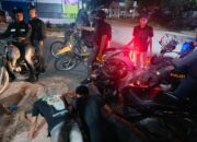 Patroli Subuh Timsus Dayok Mirah Polres Siantar, Empat Motor Berknalpot Brong Diamankan