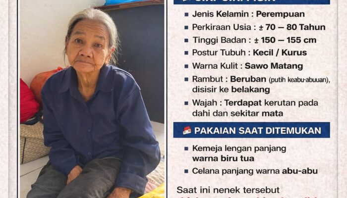 Nenek Tanpa Identitas Ditemukan di Simalungun, Polsek Tanah Jawa Minta Bantuan Warga Cari Keluarga