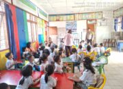 Polisi Sahabat Anak, Bhabinkamtibmas Polsek Siantar Marihat Sambangi PAUD SAB Simarimbun