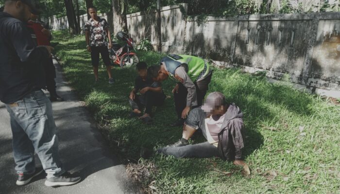 Kapolsek Siantar Martoba Gerak Cepat Cek TKP dan Mediasi Laka Lantas di Jalan SM Raja