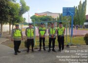 Sejak Subuh, Polisi Siaga Amankan Sholat Idul Fitri Muhammadiyah di Pematangsiantar