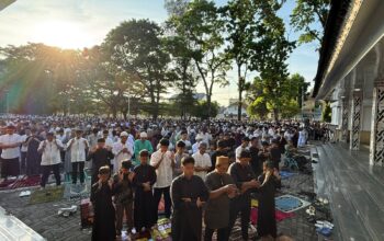 5.000 Jamaah Padati Lapangan Adam Malik, Sholat Idul Fitri di Pematangsiantar Berjalan Aman dan Lancar