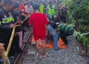 Polres Pematangsiantar Cek TKP dan Evakuasi Korban Tertabrak Kereta Api