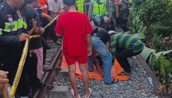 Polres Pematangsiantar Cek TKP dan Evakuasi Korban Tertabrak Kereta Api