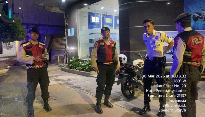 Sat Samapta Polres Pematangsiantar Gelar Blue Light Patroli, Antisipasi 3C dan Balap Liar