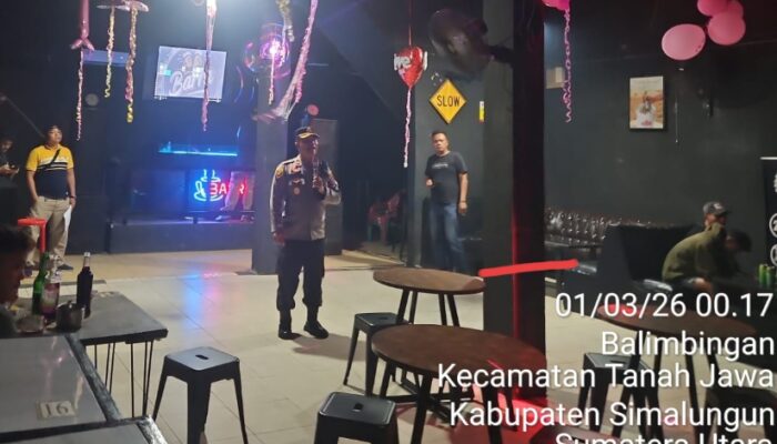 Hormati Ramadhan, Polsek Tanah Jawa Razia THM Barra VIP Bar