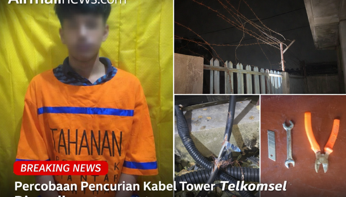 Aksi Pencurian Kabel Tower Telkomsel Digagalkan di Pematangsiantar, 1 Pelaku Ditangkap, 2 Lainnya Buron