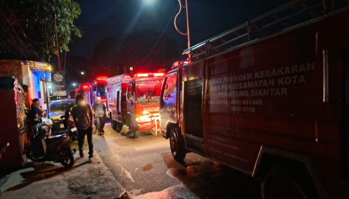 Kebakaran di Jalan Purba, Polres Pematangsiantar Gerak Cepat Lakukan Pengecekan TKP