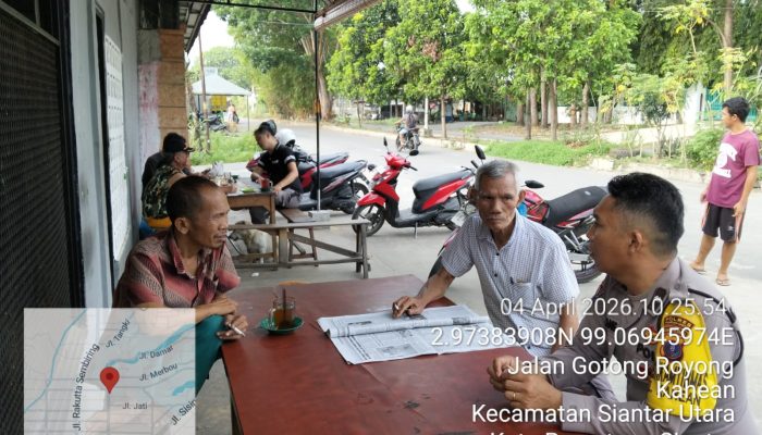 Bhabinkamtibmas Polsek Siantar Utara Sambangi Warga, Sampaikan Pesan Kamtibmas