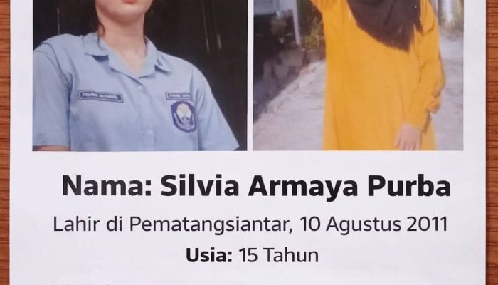 Pelajar 15 Tahun di Simalungun Hilang Sejak Pamit Sekolah, Polisi Minta Bantuan Masyarakat
