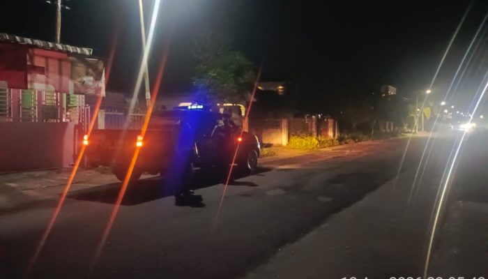 Sat Samapta Polres Pematangsiantar Gelar Blue Light Patrol, Antisipasi 3C dan Balap Liar