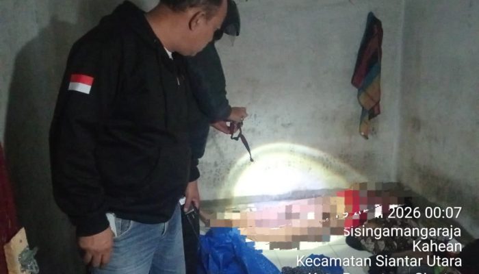 Polsek Siantar Utara Cek TKP Temuan Mayat di Kios Kosong Eks Terminal Sukadame Parluasan