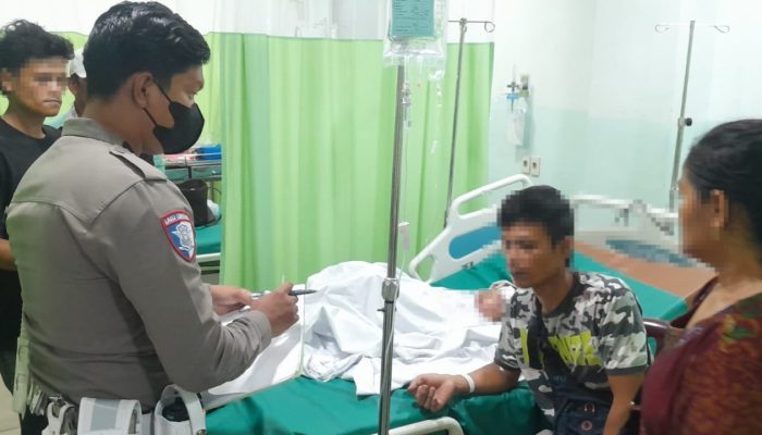 Laka Lantas di Jalan Rakutta Sembiring, Penumpang Motor Luka-luka, Polisi Langsung Turun ke TKP