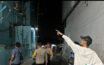 Polsek Siantar Selatan Cek TKP Pencurian Outdoor AC Hotel di Jalan Diponegoro