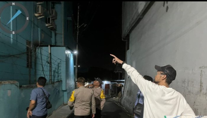 Polsek Siantar Selatan Cek TKP Pencurian Outdoor AC Hotel di Jalan Diponegoro