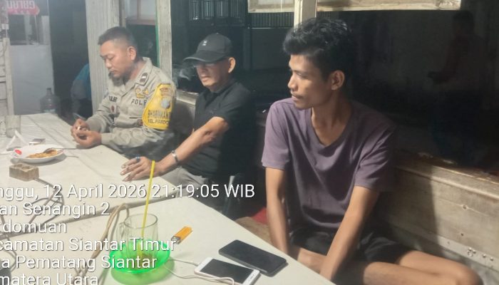 Polsek Siantar Timur Laksanakan SALING di Pos Kamling Jalan Senangin