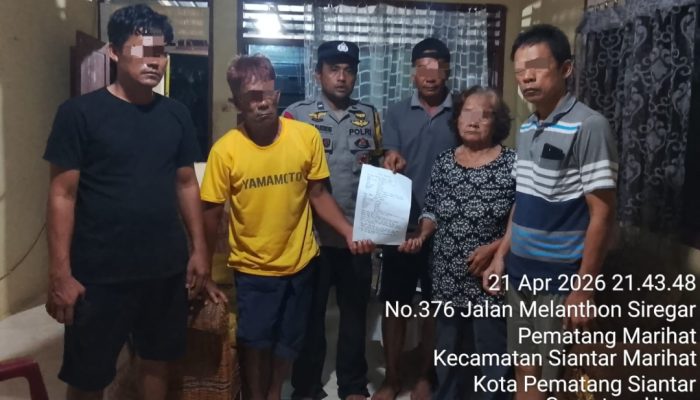 Polsek Siantar Marihat Respon Cepat Selesaikan Perselisihan Ibu dan Anak dengan Pendekatan Problem Solving