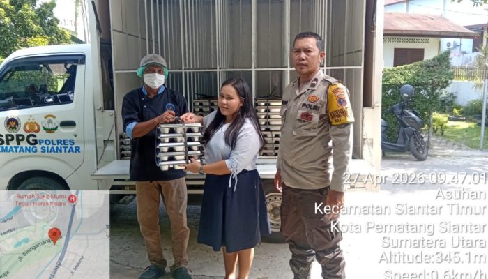 Bhabinkamtibmas Polsek Siantar Timur Monitoring Distribusi MBG di TK Nazaret