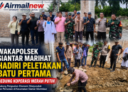 Wakapolsek Siantar Marihat Hadiri Peletakan Batu Pertama Gedung Koperasi Merah Putih