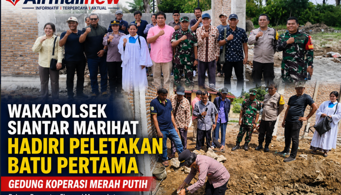Wakapolsek Siantar Marihat Hadiri Peletakan Batu Pertama Gedung Koperasi Merah Putih