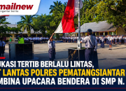 Edukasi Tertib Berlalu Lintas, Sat Lantas Polres Pematangsiantar Jadi Pembina Upacara di SMP Negeri 2