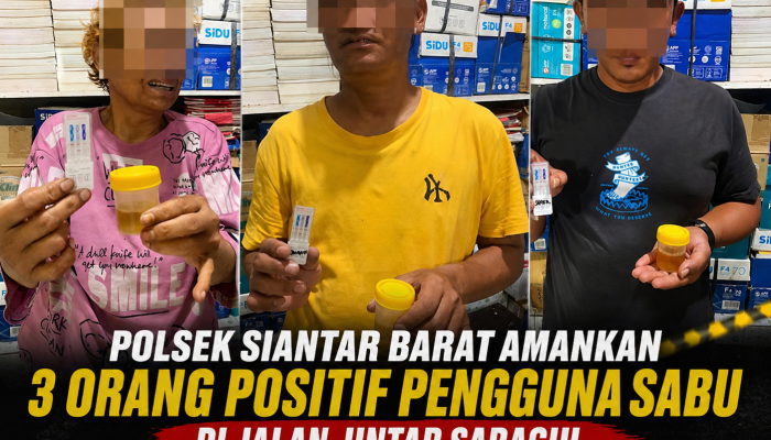 Digerebek Polisi, 3 Orang Pesta Sabu di Siantar Barat, Hasil Tes Urine Positif!