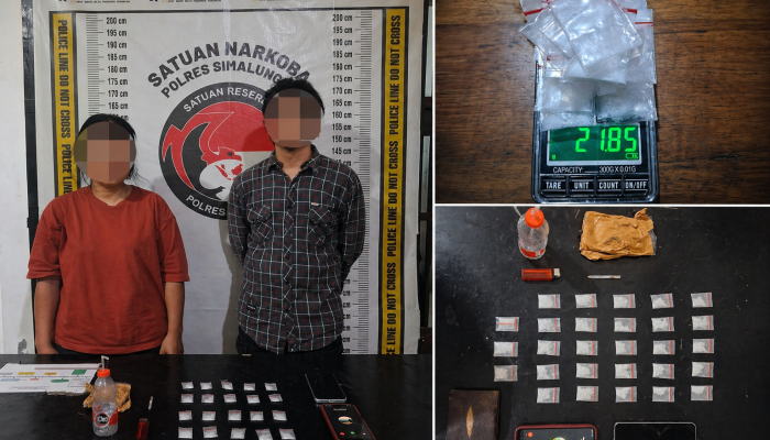 Sat Narkoba Polres Simalungun Amankan Dua Pengedar Sabu, Barang Bukti 21,85 Gram