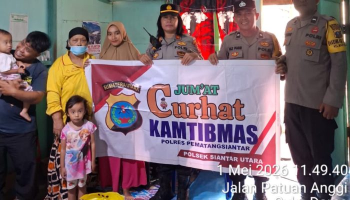Kapolsek Siantar Utara Gelar Jumat Curhat Kamtibmas, Salurkan Bantuan untuk Warga Terdampak Stunting