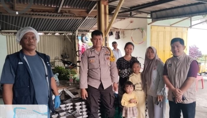 Bhabinkamtibmas Polsek Siantar Martoba Monitoring Distribusi MBG di Tambun Nabolon