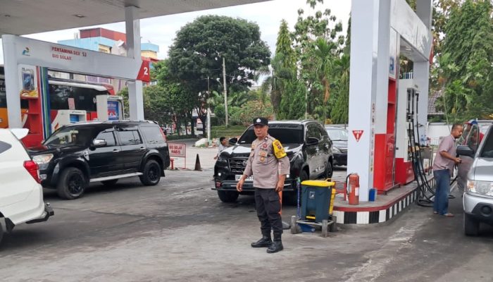Polsek Siantar Timur Monitoring SPBU, Pastikan Stok dan Distribusi BBM Aman
