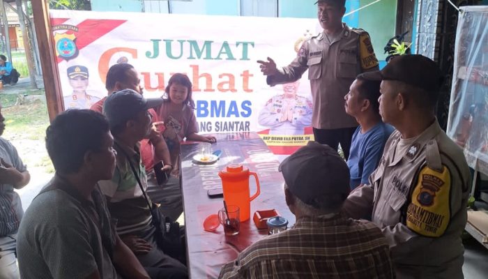 Lewat Jumat Curhat Kamtibmas, Polsek Siantar Marihat Ingatkan Warga Waspada Bahaya Kebakaran