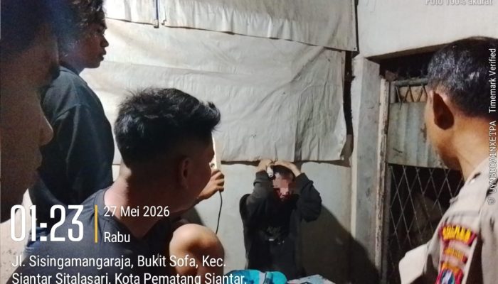 Respon Cepat Laporan Call Center 110, Polsek Siantar Martoba Amankan Terduga Pelaku Pencurian