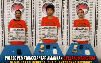 Dua Kali Sehari, Sat Narkoba Polres Pematangsiantar Bekuk 3 Pelaku Sabu, Dua Di Antaranya Residivis