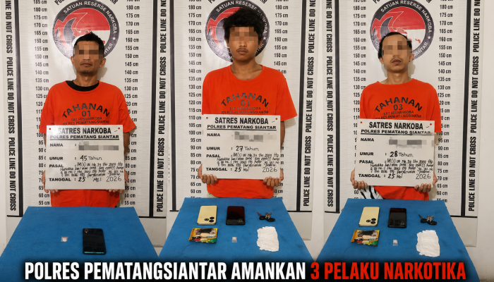 Dua Kali Sehari, Sat Narkoba Polres Pematangsiantar Bekuk 3 Pelaku Sabu, Dua Di Antaranya Residivis