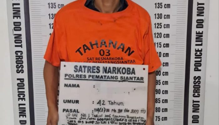 Polres Pematangsiantar Amankan Pria Diduga Miliki Sabu dan Ekstasi
