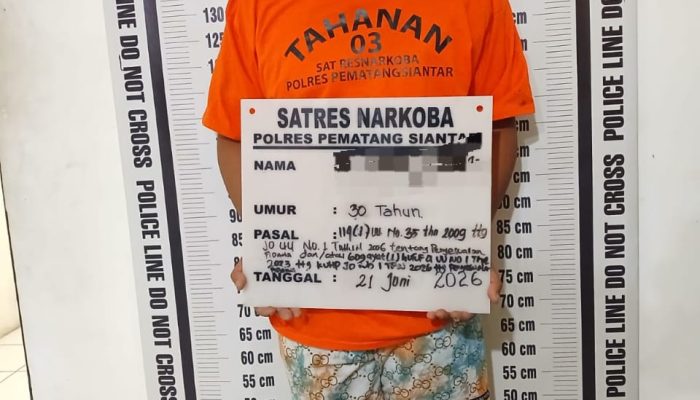 Polres Pematangsiantar Tangkap Pemilik 5 Paket Sabu di Siantar Marimbun