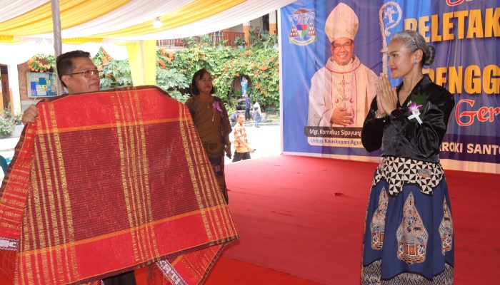 Kapolres Pematangsiantar Hadiri Peletakan Batu Pertama Pembangunan Gereja St. Klara