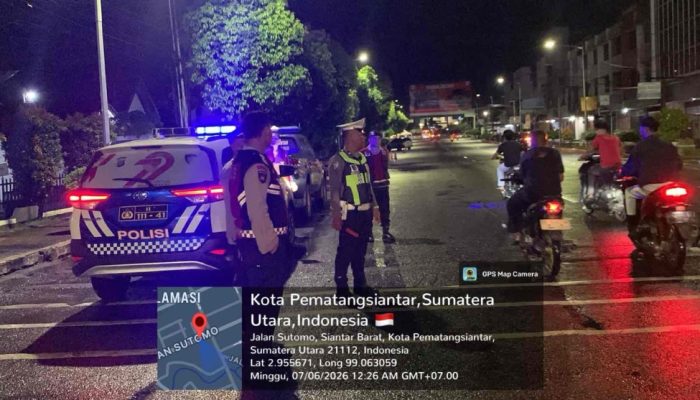 Polres Pematangsiantar Gelar KRYD, Antisipasi Geng Motor, Balap Liar dan Gangguan Kamtibmas