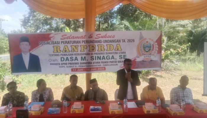 Anggota DPRD Sumut Dasa M. Sinaga Gelar Reses dan Sosialisasi Ranperda Pemajuan Kebudayaan di Bosar Galugur