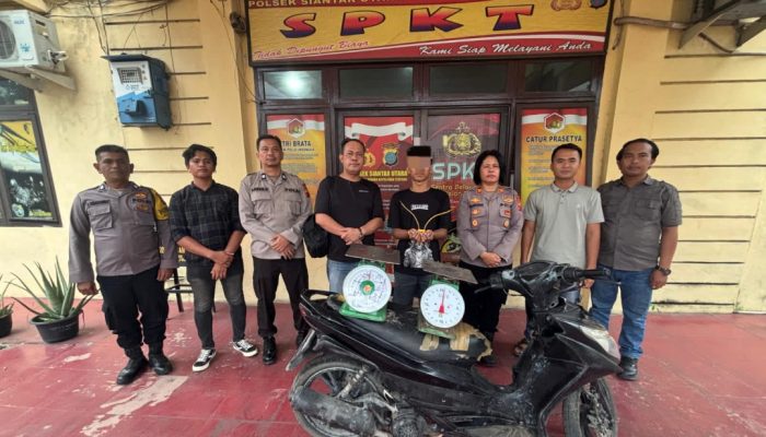 Polsek Siantar Utara Respons Cepat Amankan Pelaku Pencurian Timbangan Duduk