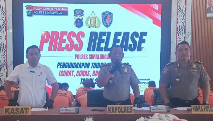 Polres Simalungun Sikat 43 Kasus 3C dan Bongkar Perdagangan Satwa Dilindungi, 68 Tersangka Dibekuk