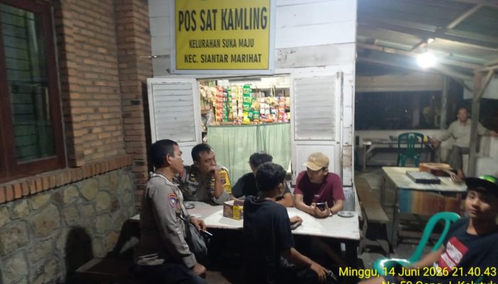 Polsek Siantar Marihat Gelar SALING di Pos Kamling, Ajak Warga Tingkatkan Kewaspadaan