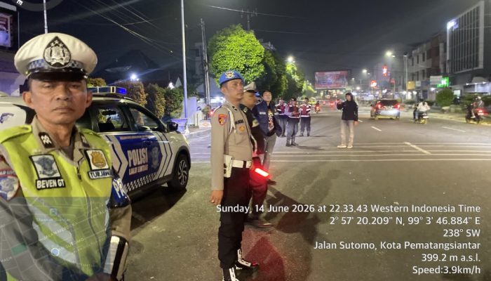 Polres Pematangsiantar Gelar Blue Light Patrol KRYD, Antisipasi Balap Liar dan Gangguan Kamtibmas
