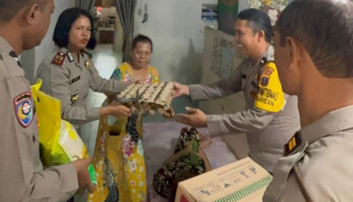 Sambut HUT Bhayangkara ke-80, Polsek Siantar Utara Salurkan Bansos kepada Penderita Hidrosefalus