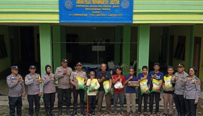 Sambut HUT Bhayangkara ke-80, Polsek Siantar Barat Salurkan Bantuan Sosial ke Panti Asuhan Taruna Melati