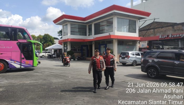 Samapta Polres Pematangsiantar Patroli dan Monitoring Distribusi BBM di SPBU
